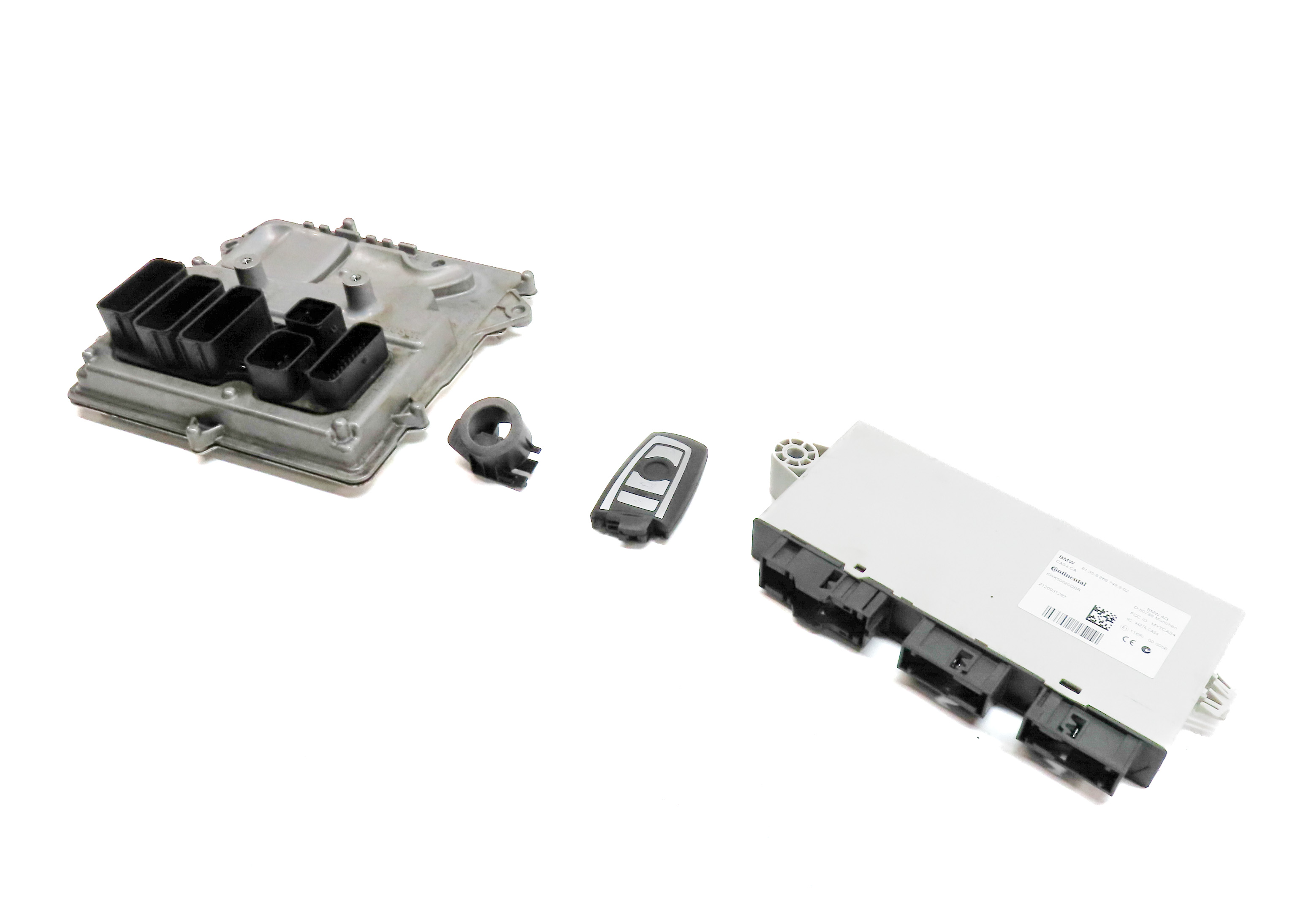 11-12 BMW 535i 535iGT X3 (F06 F07 F10) 3.0L N55 ENGINE DME CAS-4 MODULE KEY SET — exact item pictured